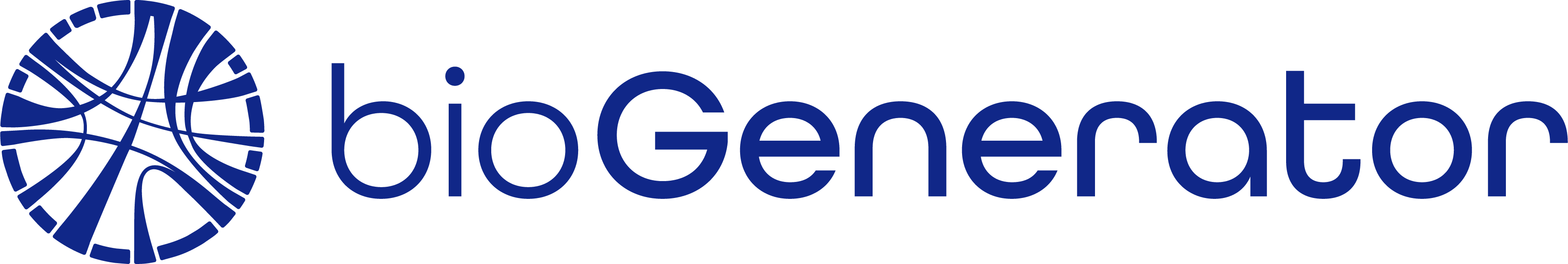 BioGenerator logo in blue